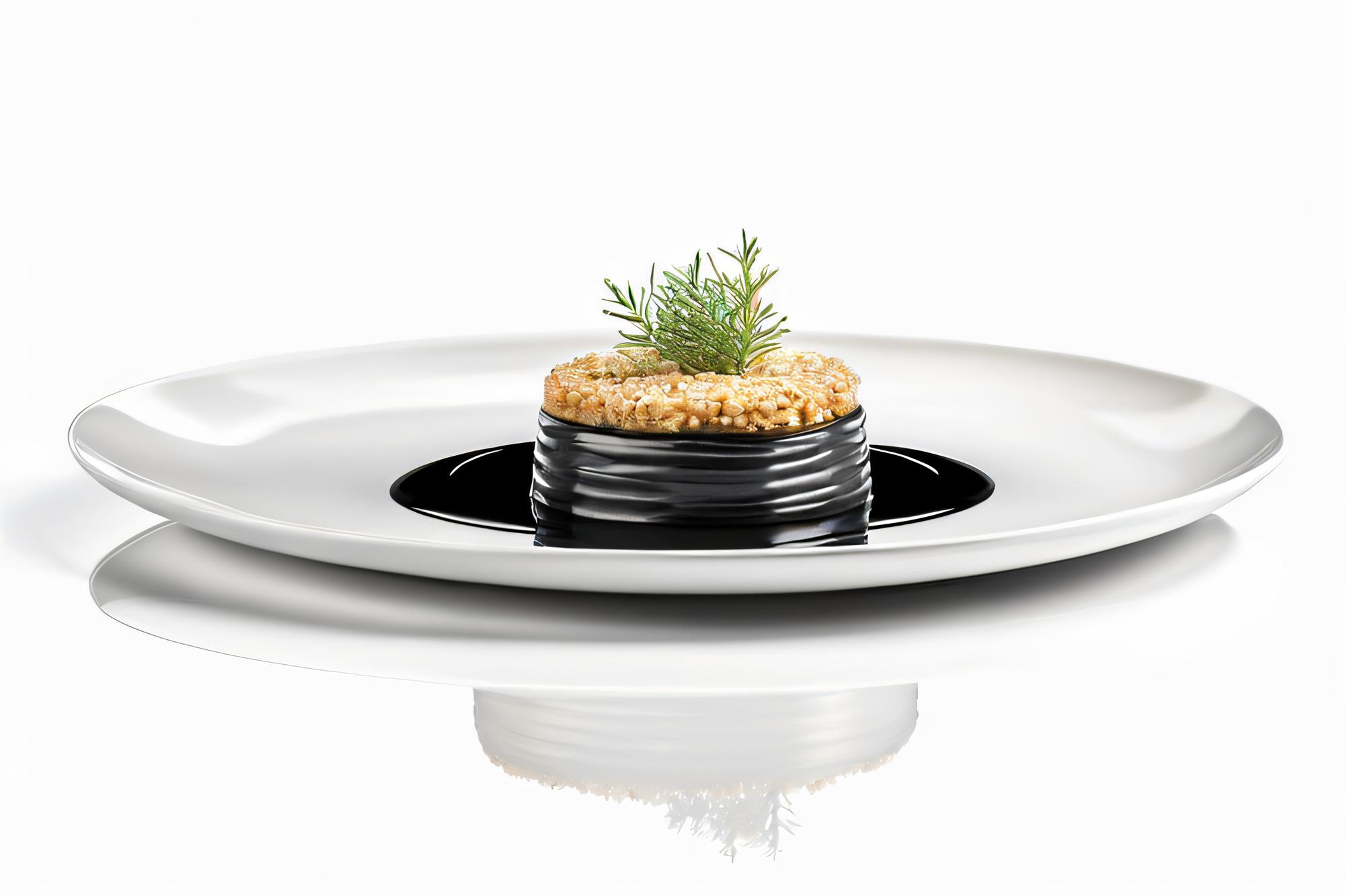 Piatto finito su tavola elegante